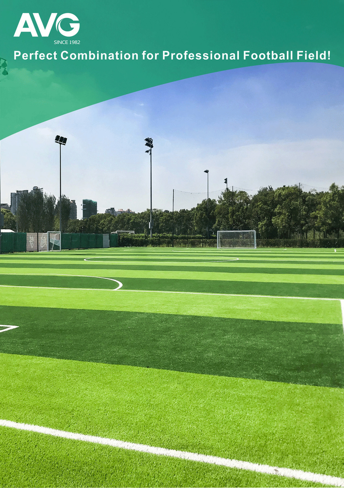 зеленый цвет поля травы футбола пола ковра дерновины футбола высоты 40mm искусственный 0