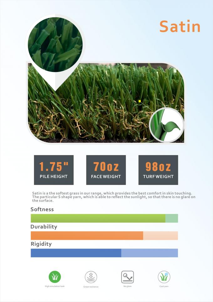 синтетика ковров травы 70mm засевает искусственная трава травой для футбольного поля 0