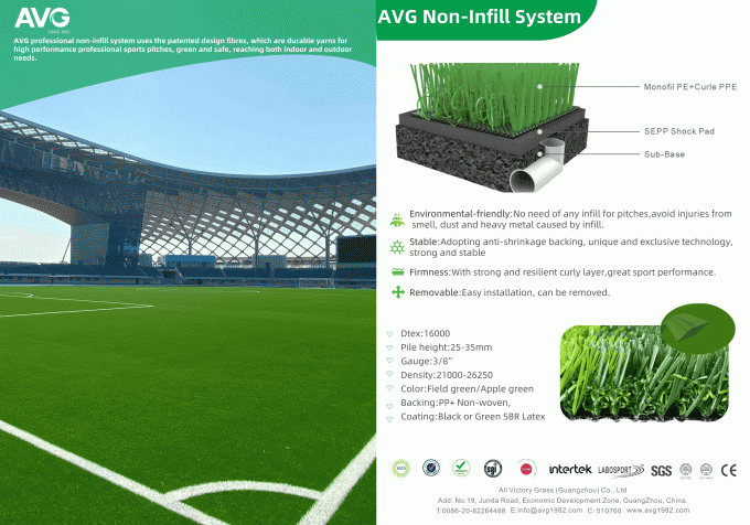 Дружелюбное синтетического пола травы футбола зеленого искусственного экологическое 0